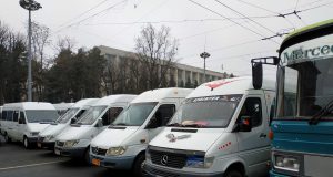 Protestul transportatorilor în centrul Chișinăului, în decembrie 2019