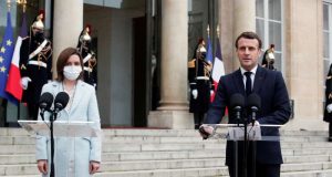 Maia Sandu și Emmanuel Macron, la Palatul Elysée